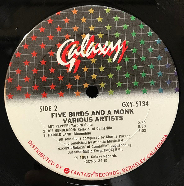 Cover zu Various - 5 Birds And A Monk | 1981 | Vinyl | Jazz | US