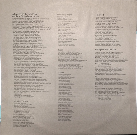 Cover zu Bettina Wegner - Sind So Kleine Hände | 1979 | Vinyl | Folk, World, & Country | Germany
