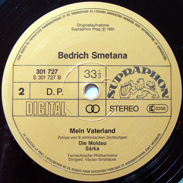 Cover zu Bedřich Smetana, Václav Smetáček, The Czech Philharmonic Orchestra - Má Vlast (Mein Vaterland, Ma Patrie) | 1981 | Vinyl | Classical | Europe