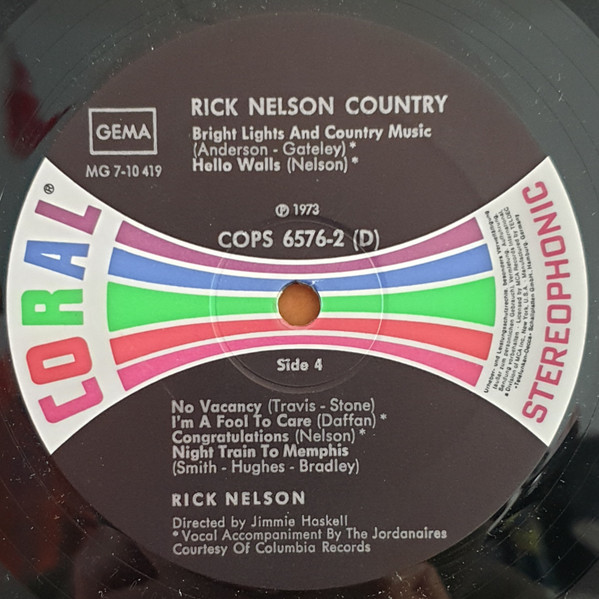 Cover zu Ricky Nelson (2) - Country | 1973 | Vinyl | Rock, Folk, World, & Country | Germany