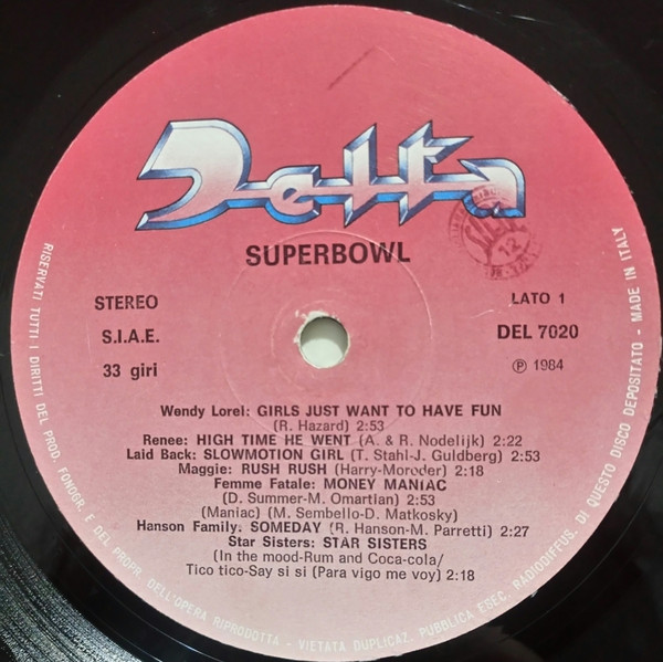 Cover zu Various - Superbowl | 1984 | Vinyl | Electronic | Italy