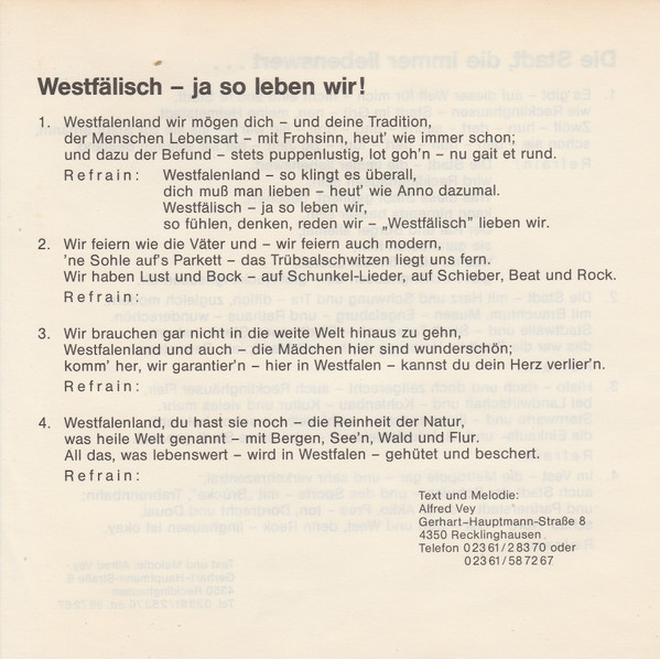 Cover zu Die Razzipuzzis - Die Razzipuzzis Zum Stadtjubiläum 1986 | 1985 | Vinyl | Pop | Germany Schallplatten Ankauf