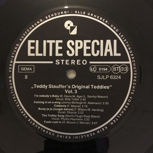 Cover zu Teddy Stauffer Und Seine Original Teddies - Original Recordings Made in 1940/47 Vol. 3 | Vinyl | Jazz | Germany