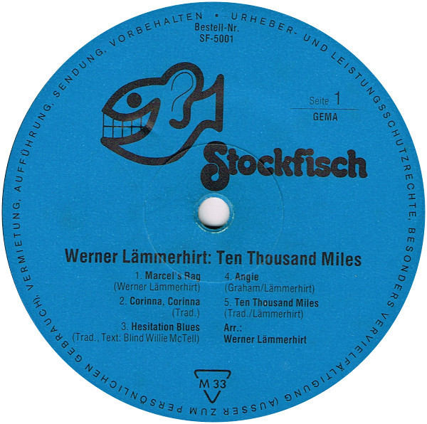 Cover zu Werner Lämmerhirt - Ten Thousand Miles | 1974 | Vinyl, LP, Album | Folk, World, & Country | Germany