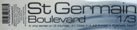 Cover zu St Germain - Boulevard 1/3 | 1995 | Vinyl | Electronic | UK & Europe