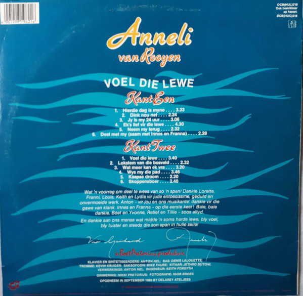 Cover zu Anneli van Rooyen - Voel Die Lewe | 1989 | Vinyl | Pop | South Africa