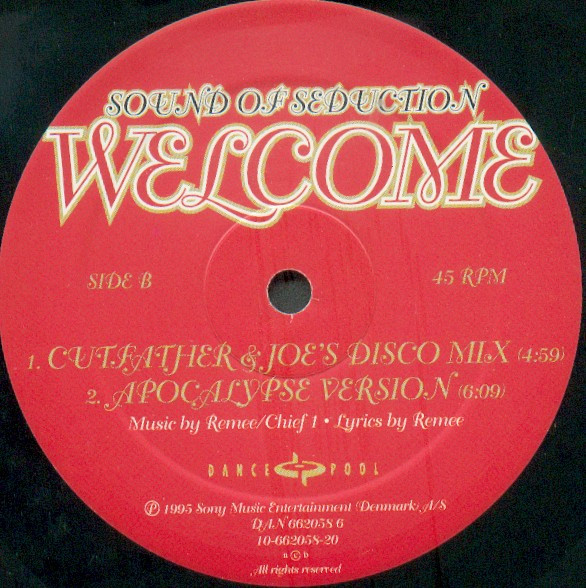 Cover zu Sound Of Seduction - Welcome | 1995 | Vinyl | Electronic | Denmark