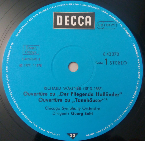 Cover zu Richard Wagner, Chicago Symphony Orchestra, Georg Solti - Ouvertüren Und Vorspiele | Vinyl | Classical | Germany Schallplatten Ankauf