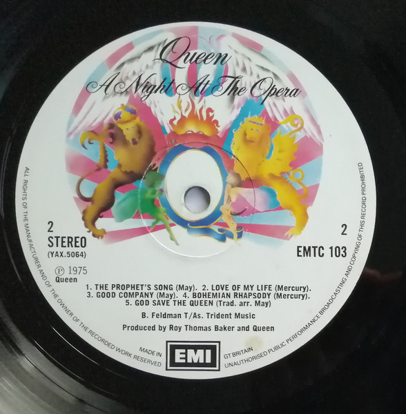 Cover zu Queen - A Night At The Opera | 1975 | Vinyl | Rock | UK Schallplatten Ankauf