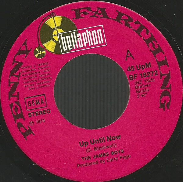 Cover zu The James Boys (2) - Up Until Now | 1974 | Vinyl | Pop | Germany Schallplatten Ankauf