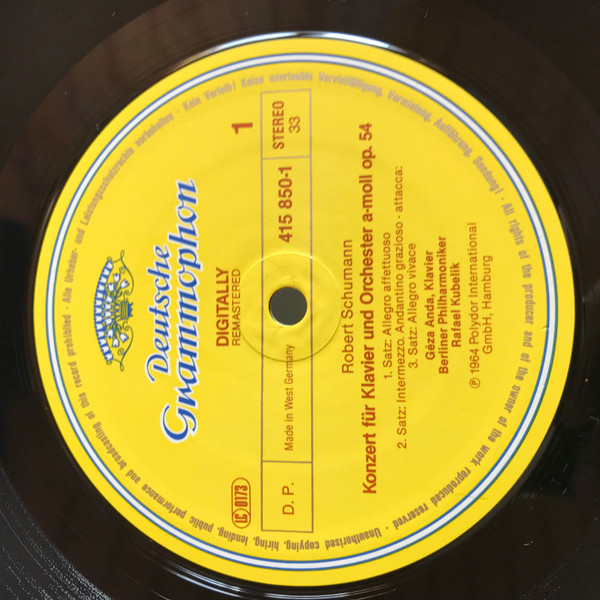 Cover zu Robert Schumann, Edvard Grieg, Géza Anda, Berliner Philharmoniker, Rafael Kubelik - Piano Concertos | Vinyl | Classical | Germany