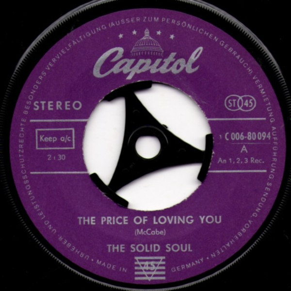 Cover zu The Solid Soul - The Price Of Loving You | Vinyl | Rock | Germany Schallplatten Ankauf