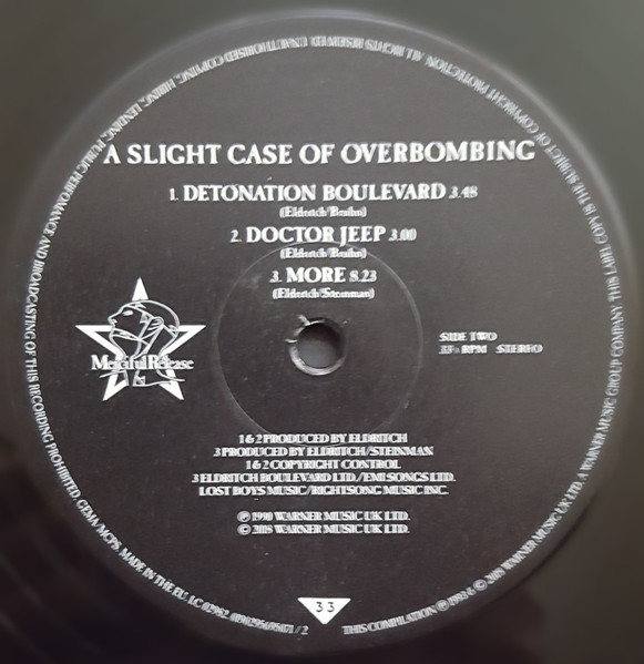 Cover zu The Sisters Of Mercy - Greatest Hits Volume One - A Slight Case Of Overbombing | 2018 | Vinyl | Electronic, Rock | Europe
