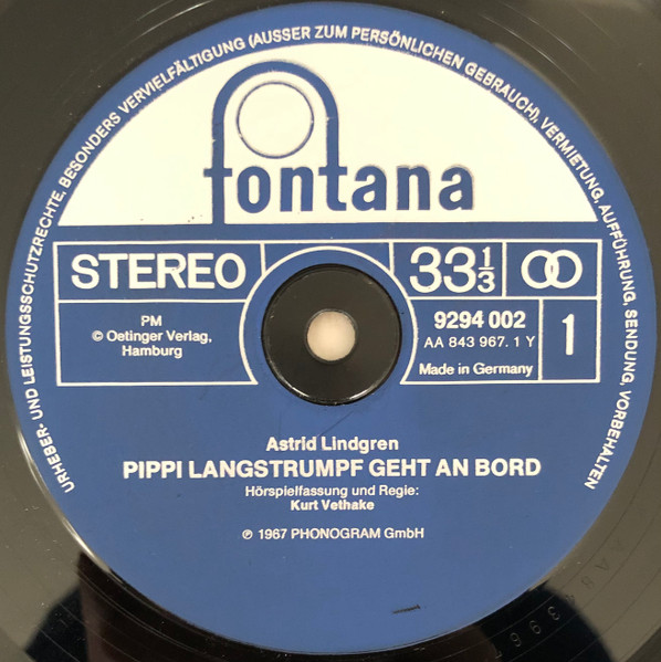 Cover zu Astrid Lindgren - Pippi Langstrumpf Geht An Bord | Vinyl | Non-Music, Children's | Germany Schallplatten Ankauf
