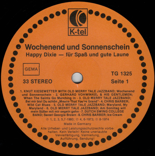 Cover zu Various - Come To Happy Dixieland - Muntermacher Für Gute Laune | 1980 | Vinyl | Jazz, Blues, Folk, World, & Country | Germany Schallplatten Ankauf