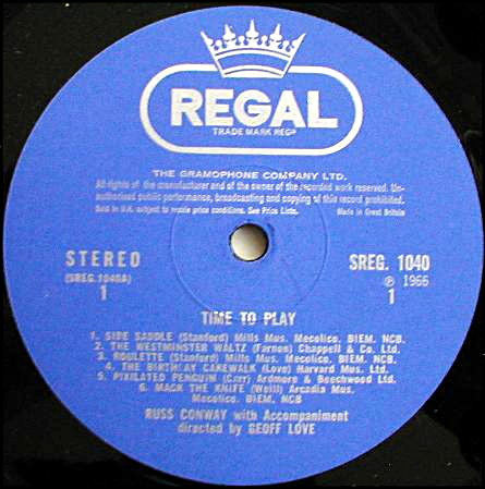 Cover zu Russ Conway - Time To Play | Vinyl | Pop | UK