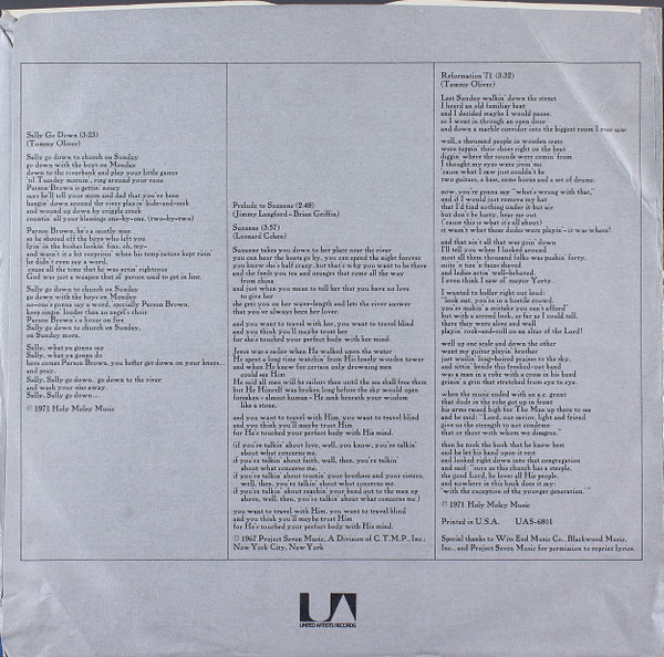 Cover zu The California Earthquake Featuring Roy Smith - Reformation | 1971 | Vinyl, LP, Album, Stereo | Jazz, Rock | US