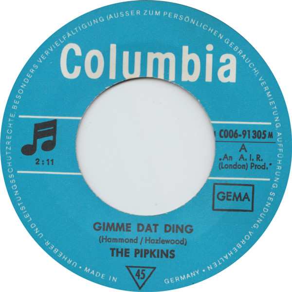 Cover zu The Pipkins - Gimme Dat Ding | 1970 | Vinyl | Rock | Germany Schallplatten Ankauf