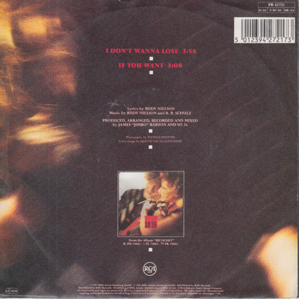 Cover zu SO 36 - I Don't Wanna Lose | 1989 | Vinyl | Rock | Germany