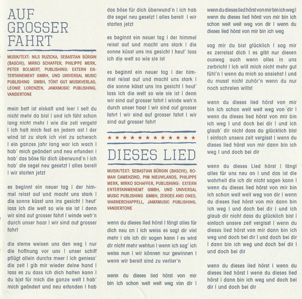 Cover zu Baschi - Auf Grosser Fahrt | 2010 | Vinyl | Rock, Pop | Switzerland