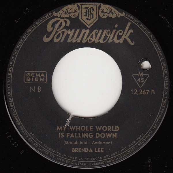 Cover zu Brenda Lee - I Wonder | 1963 | Vinyl | Pop | Germany