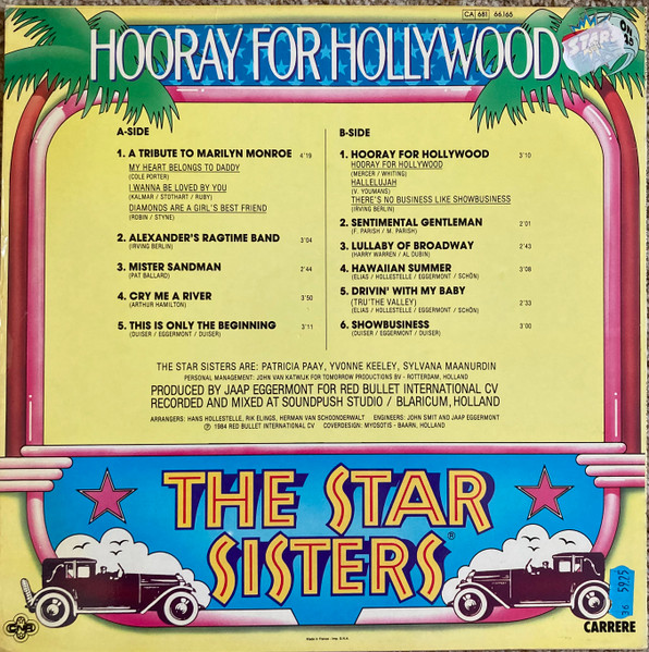 Cover zu The Star Sisters - Hooray For Hollywood | 1984 | Vinyl | Funk / Soul, Pop | France Schallplatten Ankauf