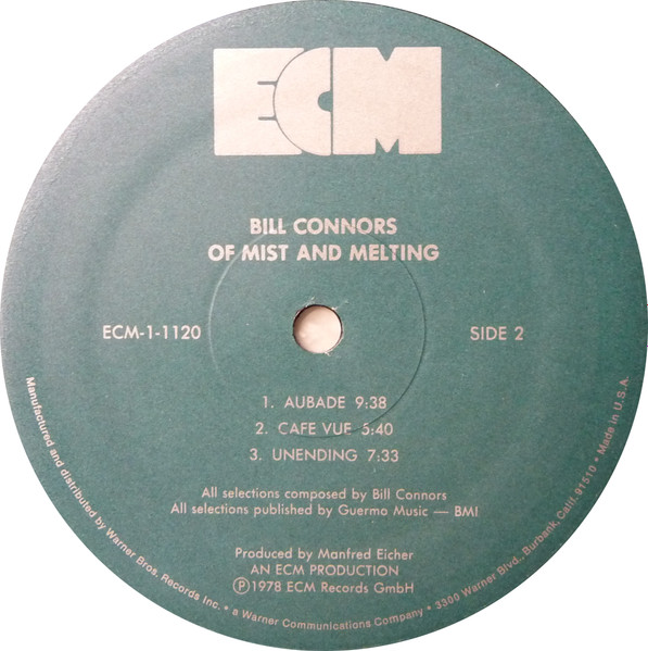 Cover zu Bill Connors - Of Mist And Melting | 1978 | Vinyl | Jazz | US