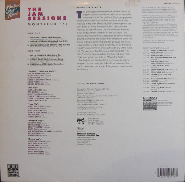 Cover zu Various - The Montreux Jam Sessions | 1989 | Vinyl | Jazz | Germany Schallplatten Ankauf