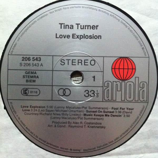 Cover zu Tina Turner - Love Explosion | 1984 | Vinyl | Electronic, Funk / Soul | Europe