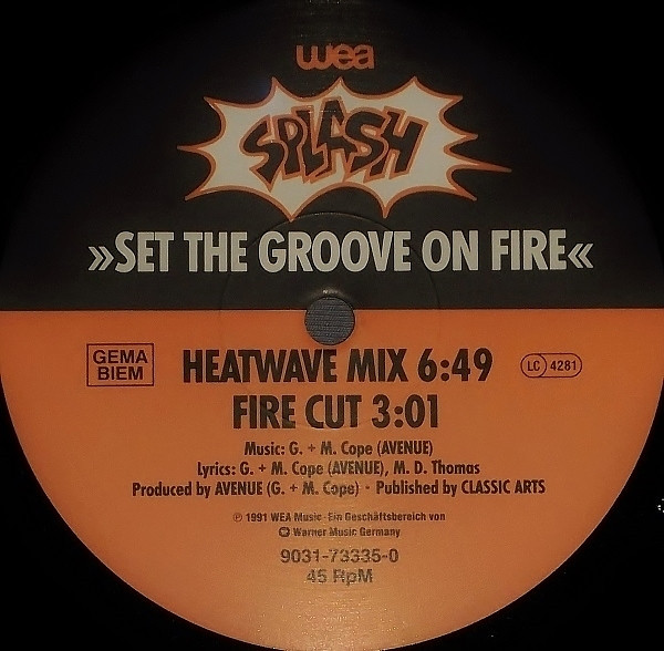 Cover zu Splash (3) - Set The Groove On Fire | 1991 | Vinyl | Hip Hop | Germany