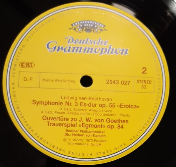 Cover zu Berliner Philharmoniker, Herbert von Karajan - Karajan-Edition 100 Meisterwerke - Beethoven: Symphonie Nr.3 »Eroica« / Egmont-Ouverture | 1982 | Vinyl | Classical | Germany