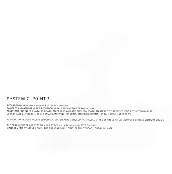 Cover zu System 7 - Point 3 - Fire Album | 1994 | Vinyl | Electronic | Germany