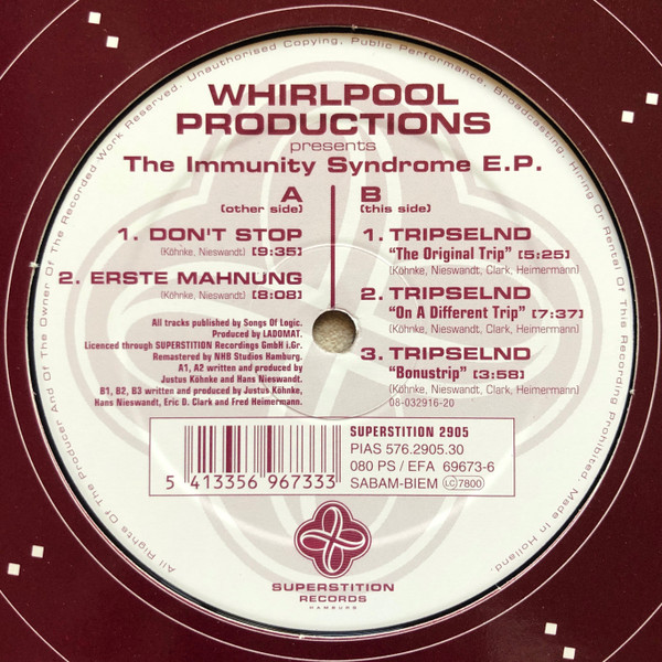 Cover zu Whirlpool Productions - The Immunity Syndrome E.P. | 1995 | Vinyl | Electronic | Germany Schallplatten Ankauf