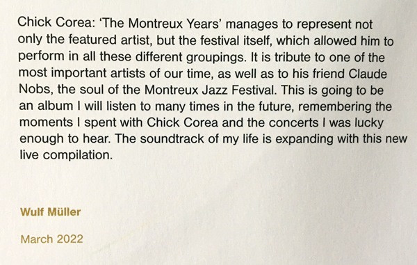 Cover zu Chick Corea - The Montreux Years | 2022 | Vinyl | Jazz | Europe
