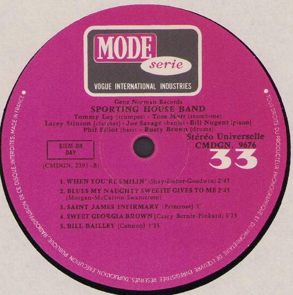 Cover zu Sporting House Band - Sporting House Band | 1966 | Vinyl | Jazz | France