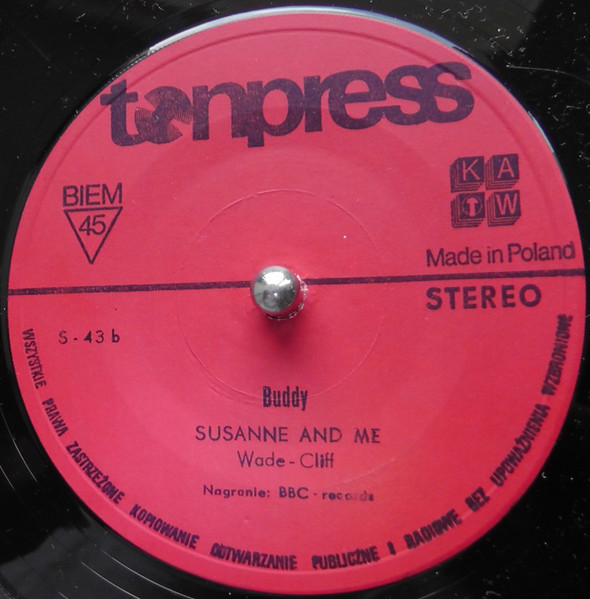 Cover zu Buddy (27) - Susanne And Me / Rock Around The Rock | Vinyl | Rock, Pop, Stage & Screen | Poland Schallplatten Ankauf
