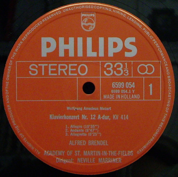 Cover zu Wolfgang Amadeus Mozart - Alfred Brendel, The Academy Of St. Martin-in-the-Fields, Sir Neville Marriner - Alfred Brendel Spielt Mozart - Klavierkonzerte KV 414 Und KV 453 | Vinyl | Classical | Germany Schallplatten Ankauf