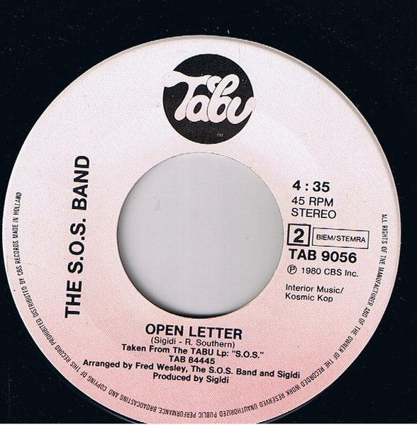 Cover zu The S.O.S. Band - Dit.Dit.Dit Dash_Dash_Dash Dit.Dit.Dit | 1980 | Vinyl | Electronic | Europe Schallplatten Ankauf