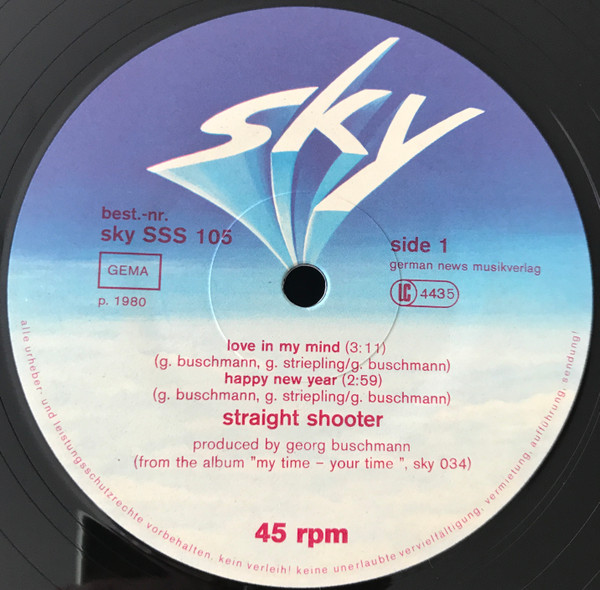 Cover zu Straight Shooter - Love In My Mind | 1980 | Vinyl | Rock | Germany