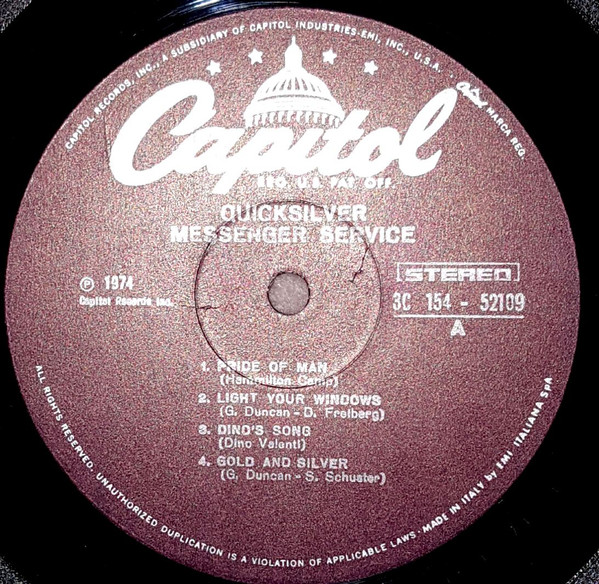 Cover zu Quicksilver Messenger Service - Happy Trails / Quicksilver | 1977 | Vinyl | Rock | Italy