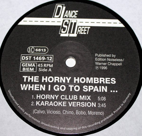 Cover zu The Horny Hombres - When I Go To Spain (The Paella Song) | 1996 | Vinyl | Electronic | Germany Schallplatten Ankauf