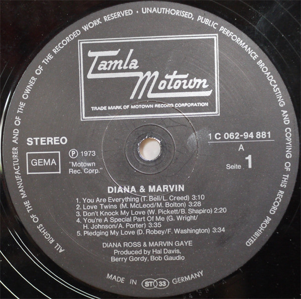 Cover zu Diana Ross & Marvin Gaye - Diana & Marvin | 1973 | Vinyl | Funk / Soul | Germany