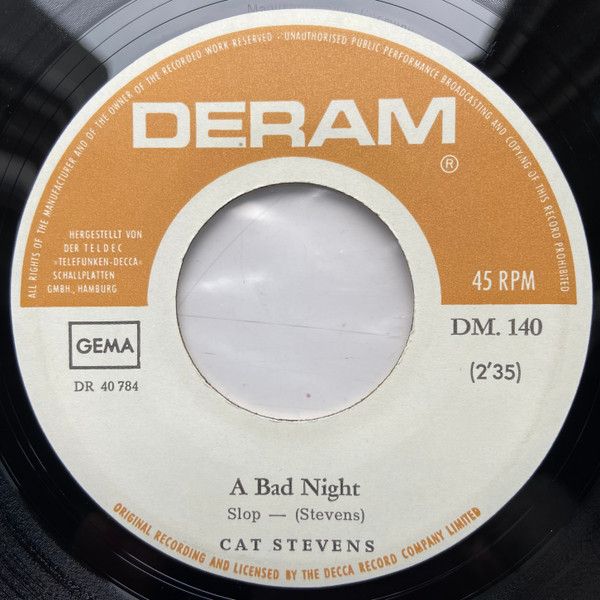 Cover zu Cat Stevens - A Bad Night | 1967 | Vinyl | Pop | Germany