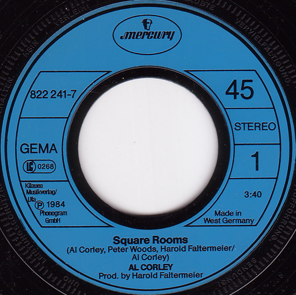 Cover zu Al Corley - Square Rooms | 1984 | Vinyl | Electronic | Germany Schallplatten Ankauf