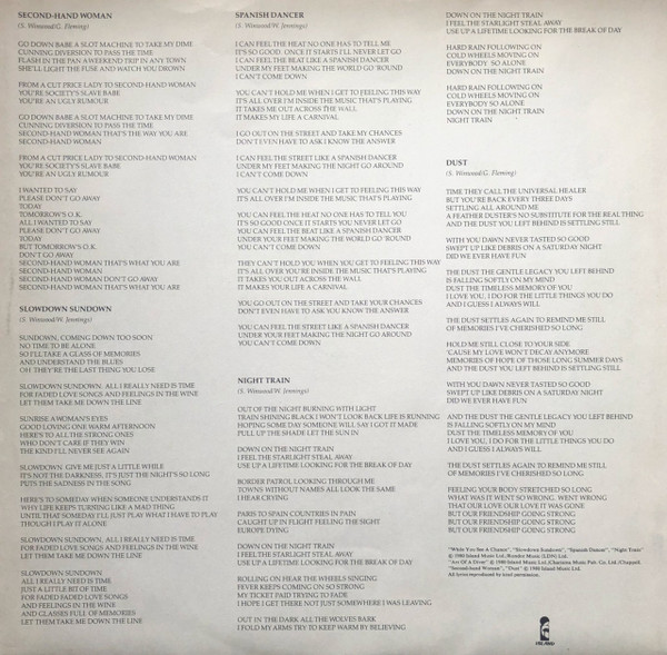 Cover zu Steve Winwood - Arc Of A Diver | 1980 | Vinyl | Rock | Italy