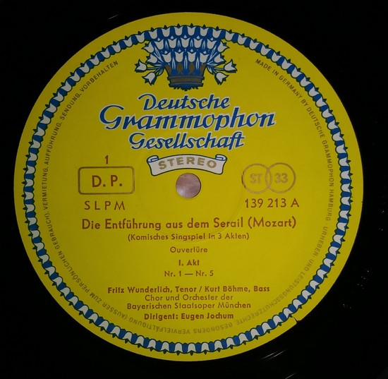 Cover zu Wolfgang Amadeus Mozart, Erika Köth, Fritz Wunderlich, Kurt Böhme, Eugen Jochum, Adele Stolte, Peter Schreier, Theo Adam, Helmut Koch - Die Entführung Aus Dem Serail / Bastien Und Bastienne | 1966 | Vinyl | Classical | Germany Schallplatten Ankauf