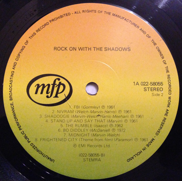 Cover zu The Shadows - Rock On With The Shadows | 1980 | Vinyl | Pop | Netherlands