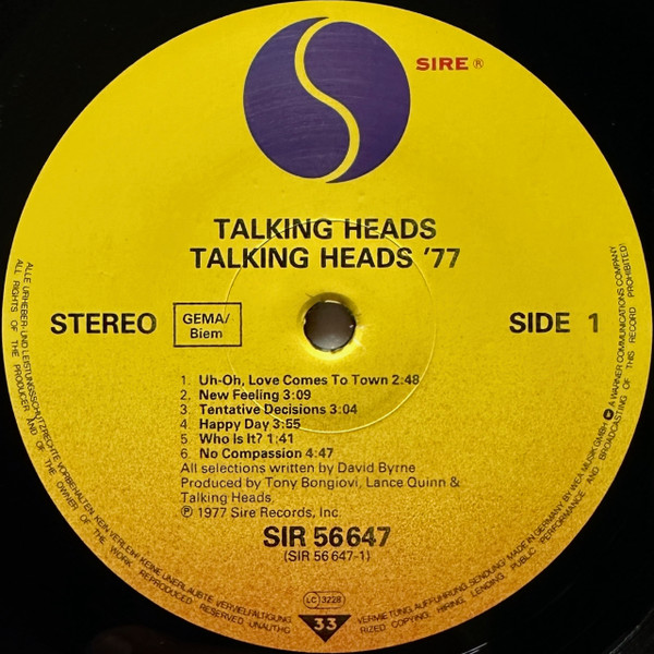 Cover zu Talking Heads - Talking Heads: 77 | Vinyl | Rock | Europe