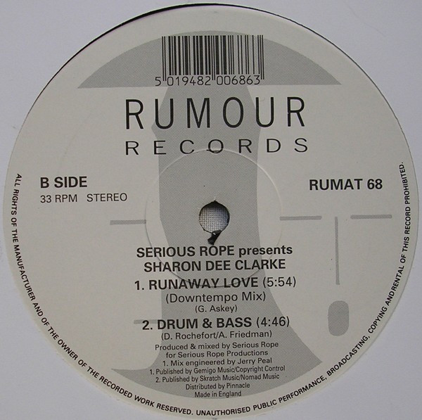 Cover zu Serious Rope Presents Sharon Dee Clarke - Runaway Love | Vinyl | Electronic | UK