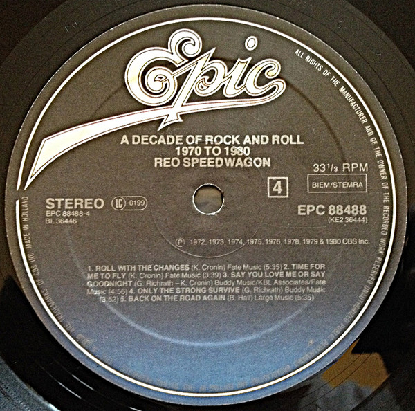 Cover zu REO Speedwagon - A Decade Of Rock And Roll 1970 To 1980 | 1980 | Vinyl | Rock | Europe
